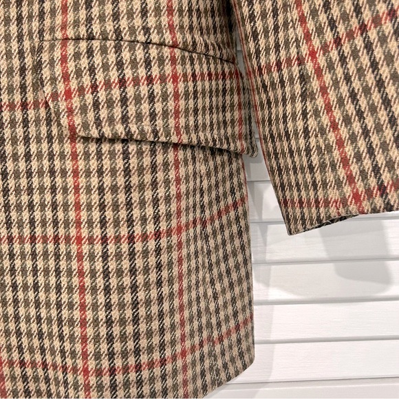 Vintage Orvis 100% Wool Tweed Houndstooth Field Jacket - Picture 6 of 17
